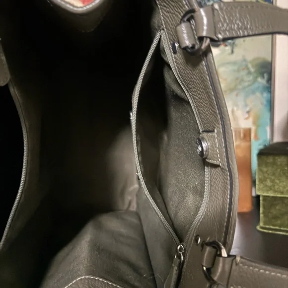 CoachOlive Green Leather Tote